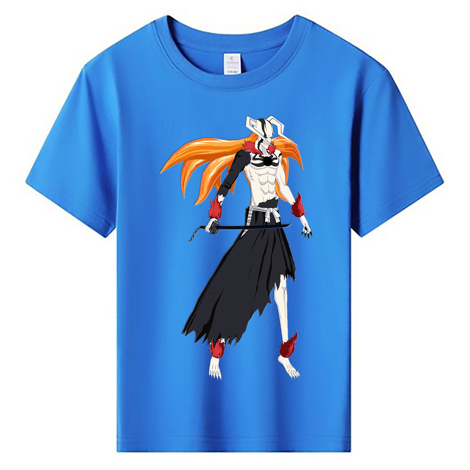 （画像用） ブリーチ 黒崎一護（くろさき いちご）BLEACH Kurosaki Ichigo 綿100％キッズTシャツ（フロントプリント）